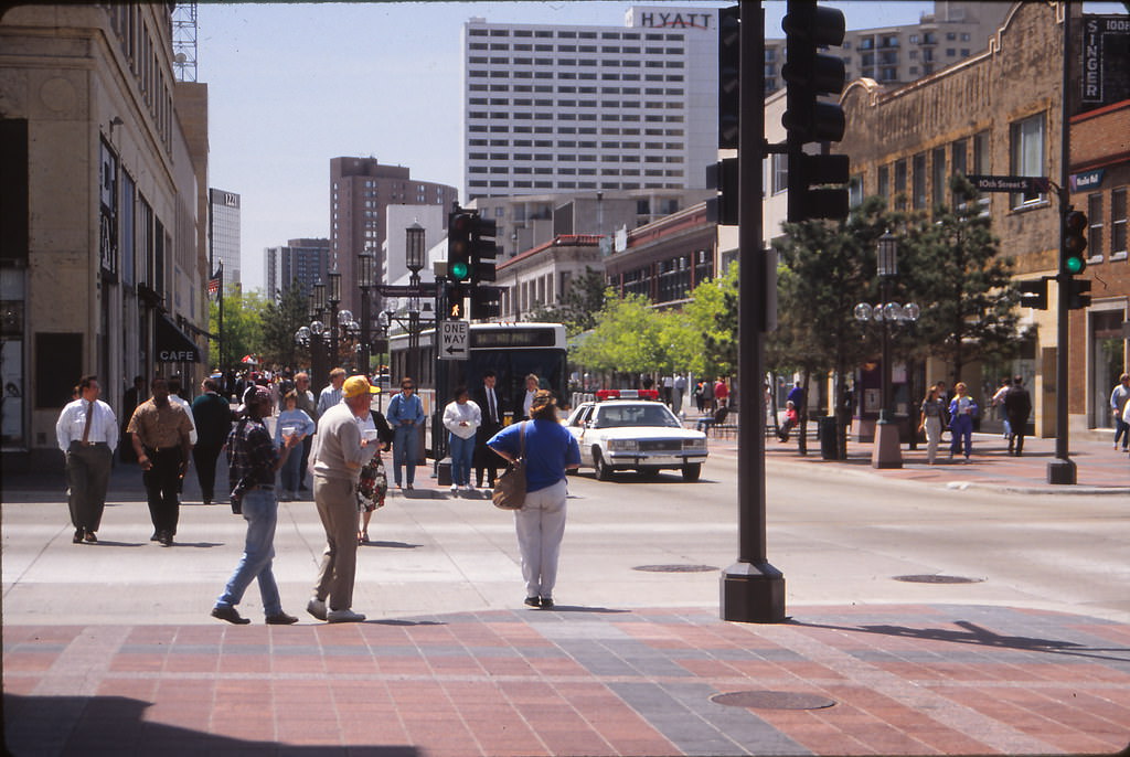Nicollet Mall (looking south across 10th Street), Minneapolis, May 1993
