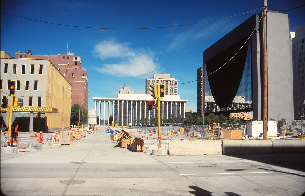 North end of Nicollet Mall (under reconstruction), Sept 1990
