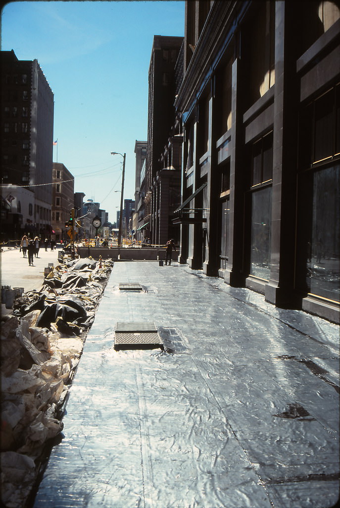 Nicollet Mall, under reconstruction, Sept 1990
