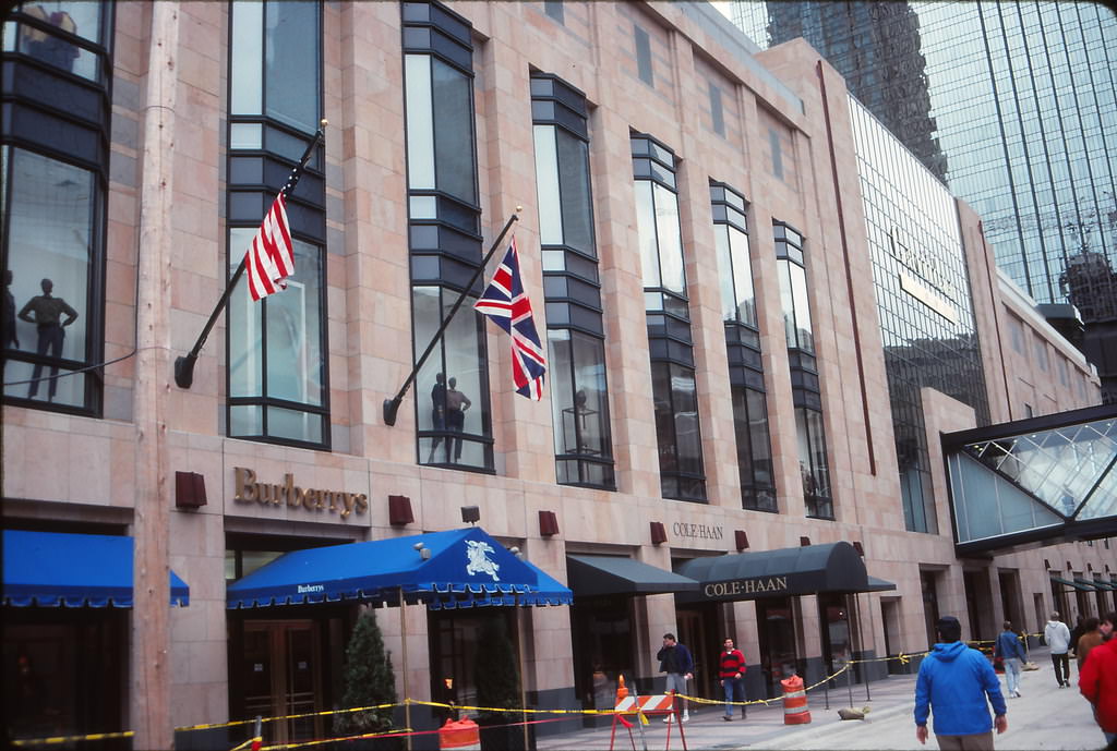 Burberrys & Cole-Haan, Nicollet Mall, Minneapolis, Sept 1990