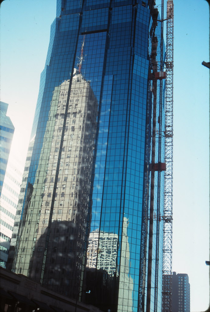 Looking down 7th Street from Plaza VII, Minneapolis, Nov 1990