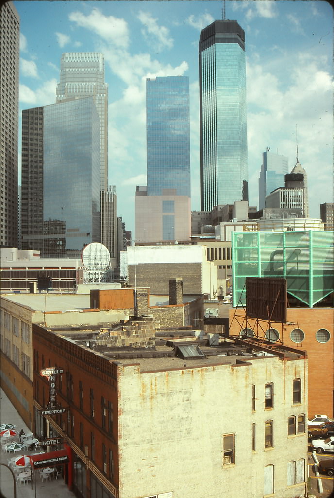 Minneapolis Towers from 7th Street Garage, August 1991