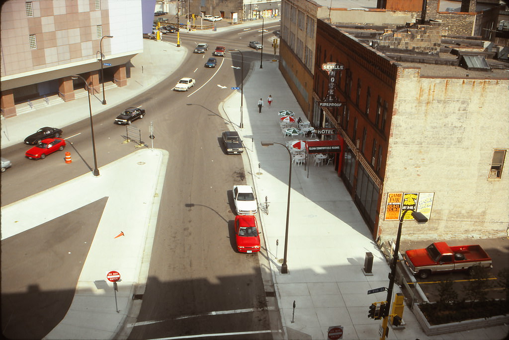 Where Glenwood Avenue Starts from 7th Street, from Garage A (7th Street Garage), August 1991
