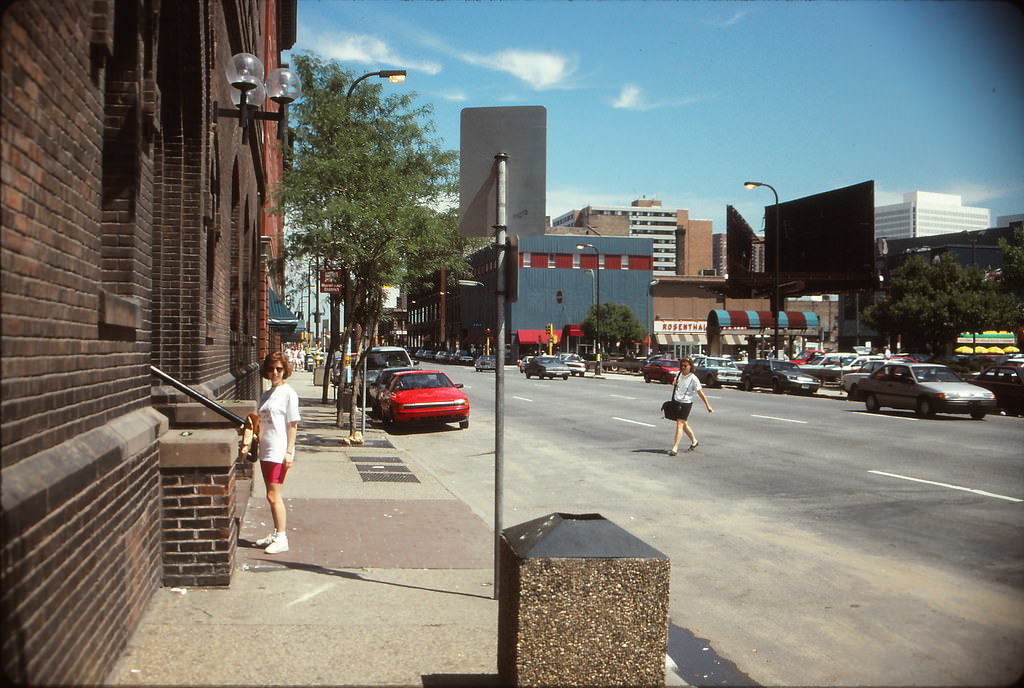 Minneapolis: First Avenue, looking NE from 6th Street, August 1991