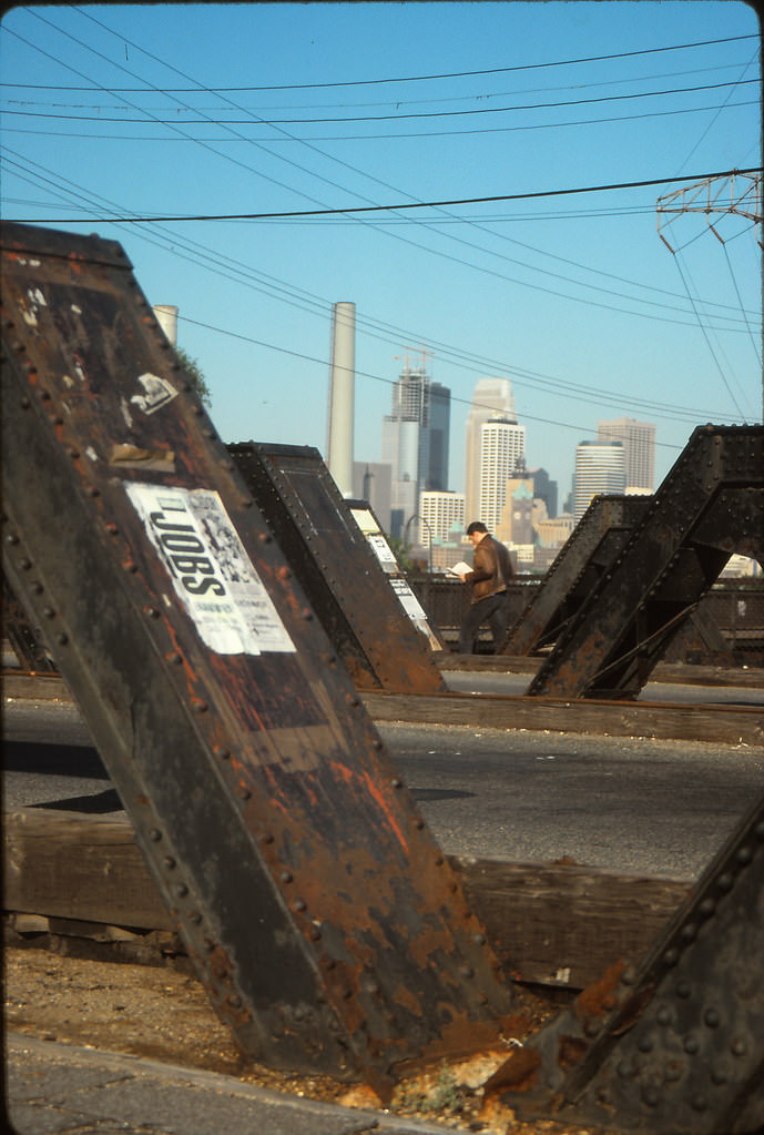 Minneapolis Skyline from Dinkytown, August 1991