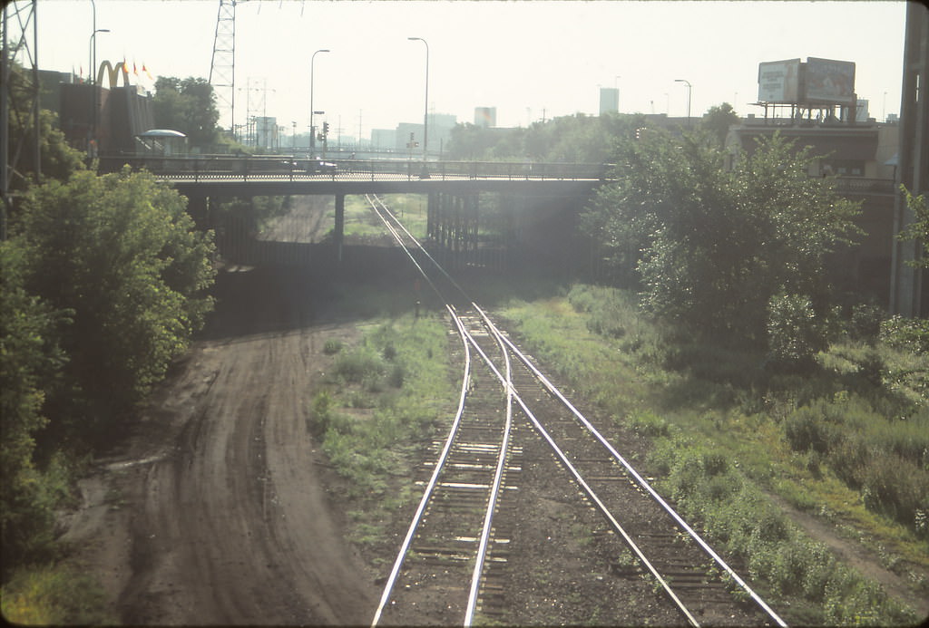Rail Tracks through Dinkytown, Minneapolis, August 1991