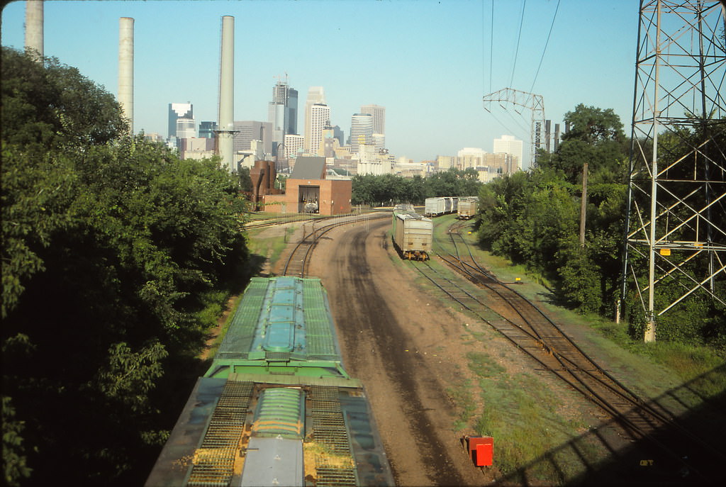 Minneapolis Skyline from Dinkytown (U of M), August 1991