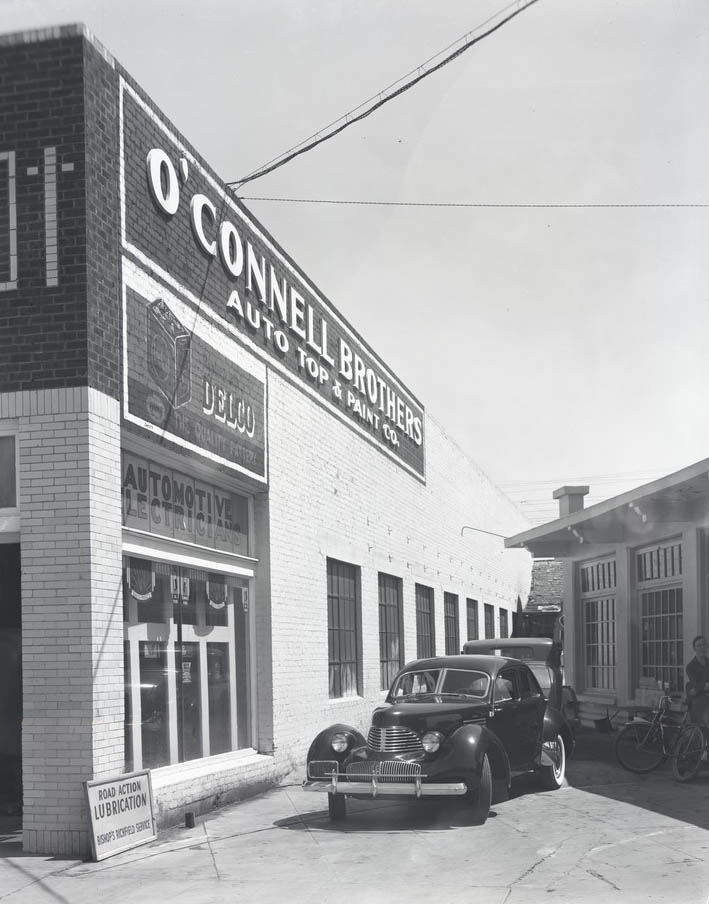O'Connell Brothers Automobile Repair Shop Exterior, Phoenix, 1940