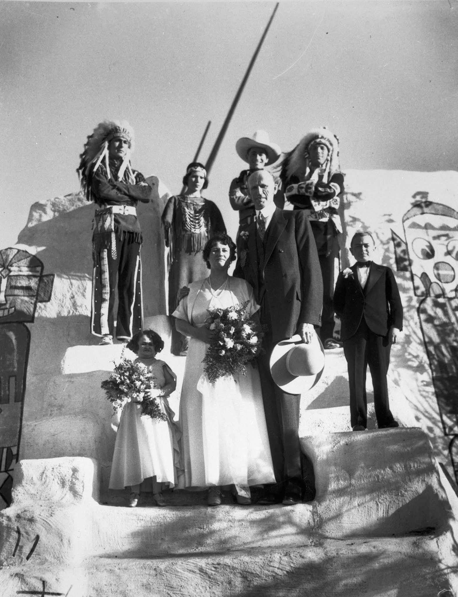 Madsen’s wedding at Romona Village, Los Angeles, California. 1932.
