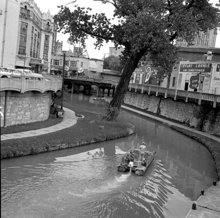 Along the River Walk, San Antonio, 1960