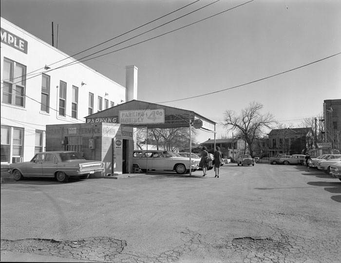 Pruski Parking at 110 North Street, New City Block 906, in Urban Renewal Project 5, site of the San Antonio Convention Center, 1965
