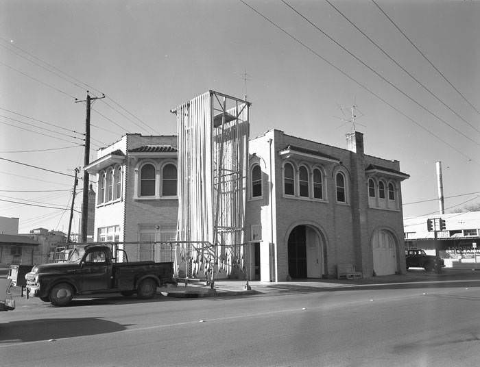 San Antonio Fire Station No. 7, 600 South Alamo Street, at Lavaca Street and Water Street, 1965