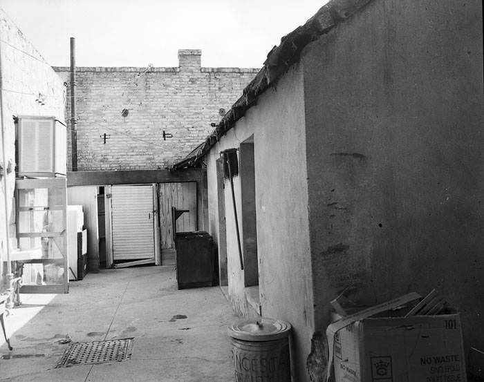 Caliche block house, behind 112-114 S. Laredo Street, San Antonio, 1960s