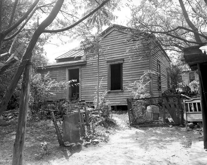 Back of vacant house behind 420 N. Laredo Street, San Antonio, 1968