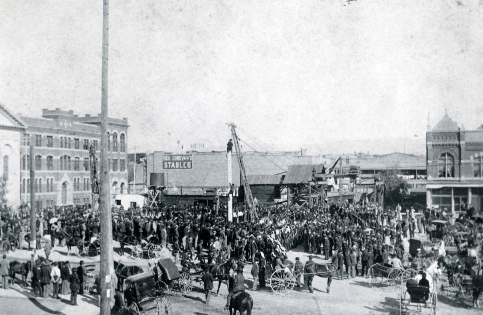 San Jose Post Office cornerstone ceremony, 1892.