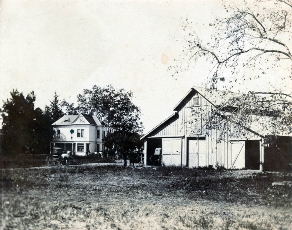 McGlincy house and barn, 1896.
