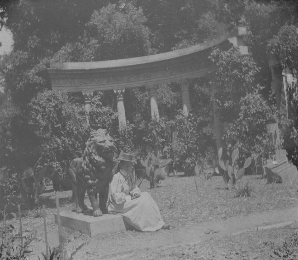 Woman in garden, 1897.