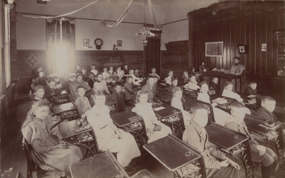 East San Jose School classroom, 1898