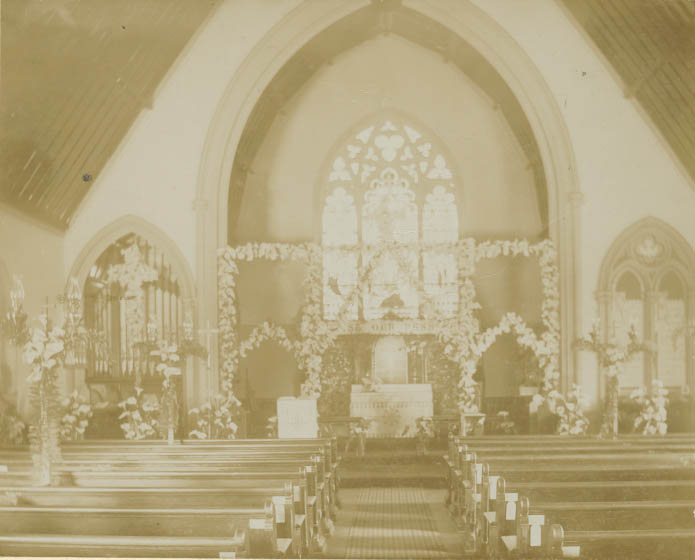 St. Matthew's Episcopal Church - Decorated for Easter, 1895