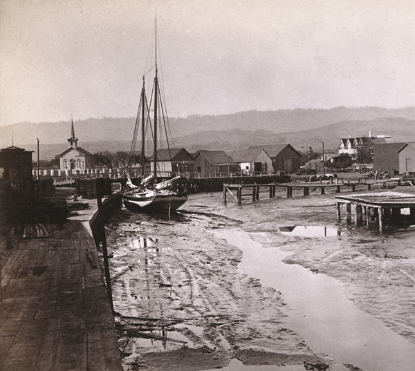 Scene at Redwood City, San Mateo, 1870
