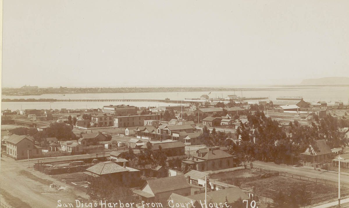 San Diego Harbor from Court House. 70., 1898