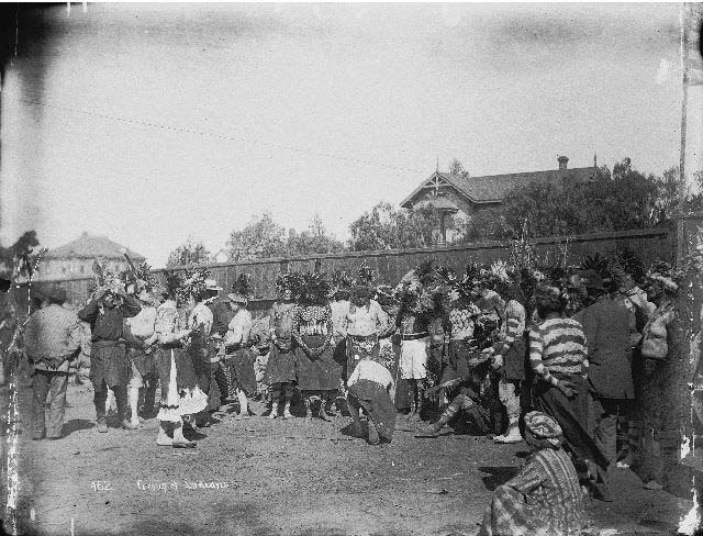 Group of Indians at a Cabrillo celebration Patterson, F.E. (Francis Elliotte), 1852-1931