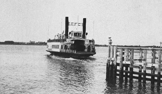 Coronado Ferry Company's ferry Ramona preparing to dock in San Diego Harbor, 1895