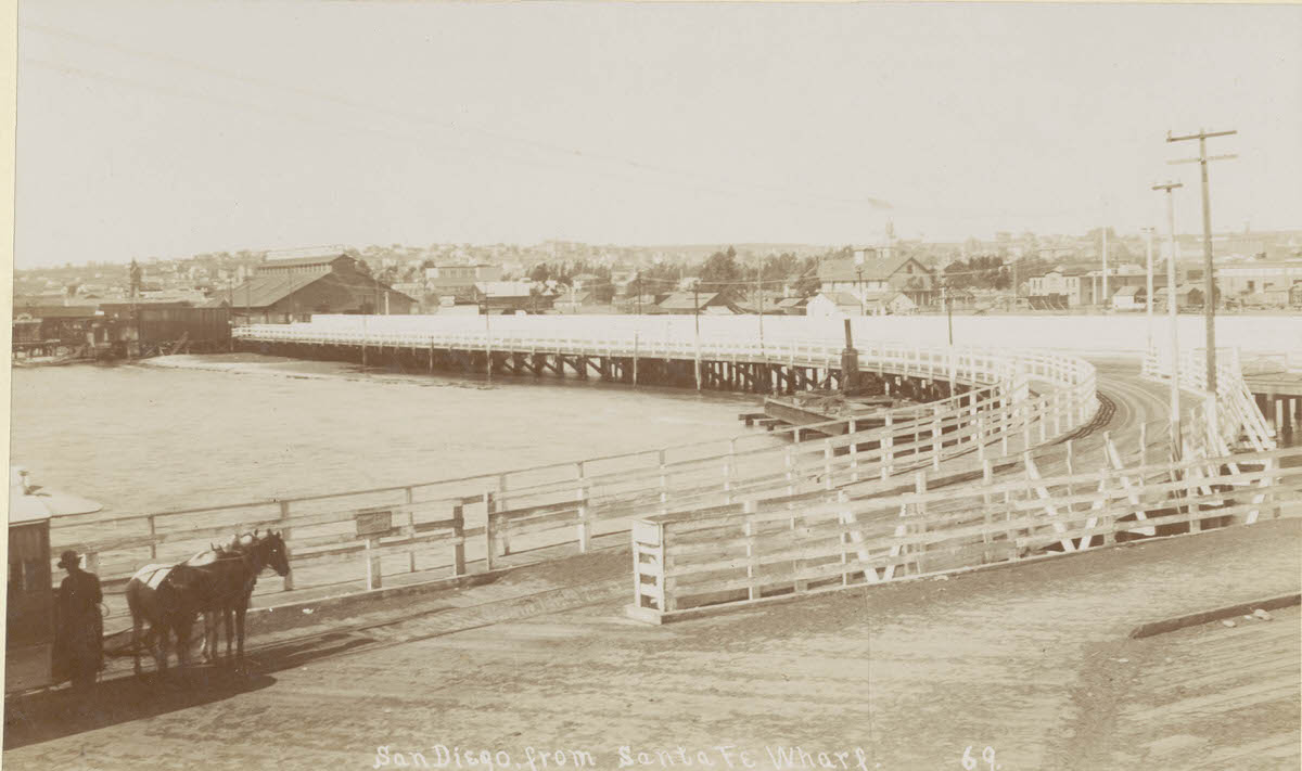 San Diego from Santa Fe Wharf. 69., 1898