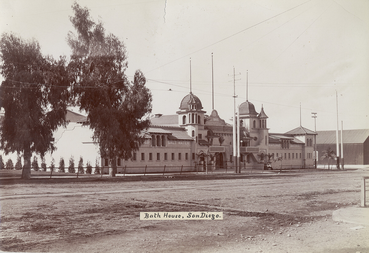 Bath House, San Diego, 1890