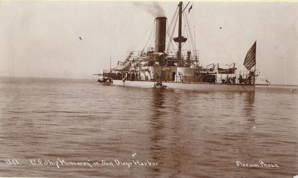 U.S. ship "Monterey" in San Diego Harbor, 1898