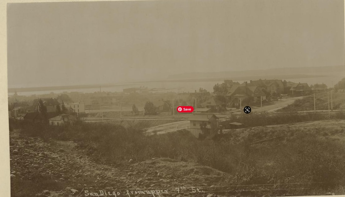 San Diego from upper 7th St, the 1890s