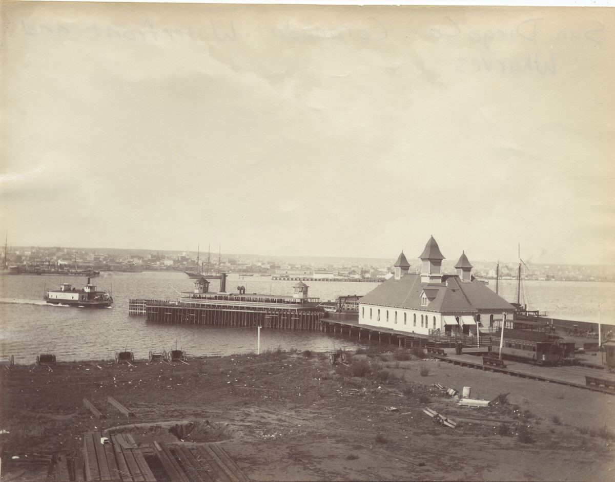 San Diego Bay and City from Coronado Ferry Slip, 1895