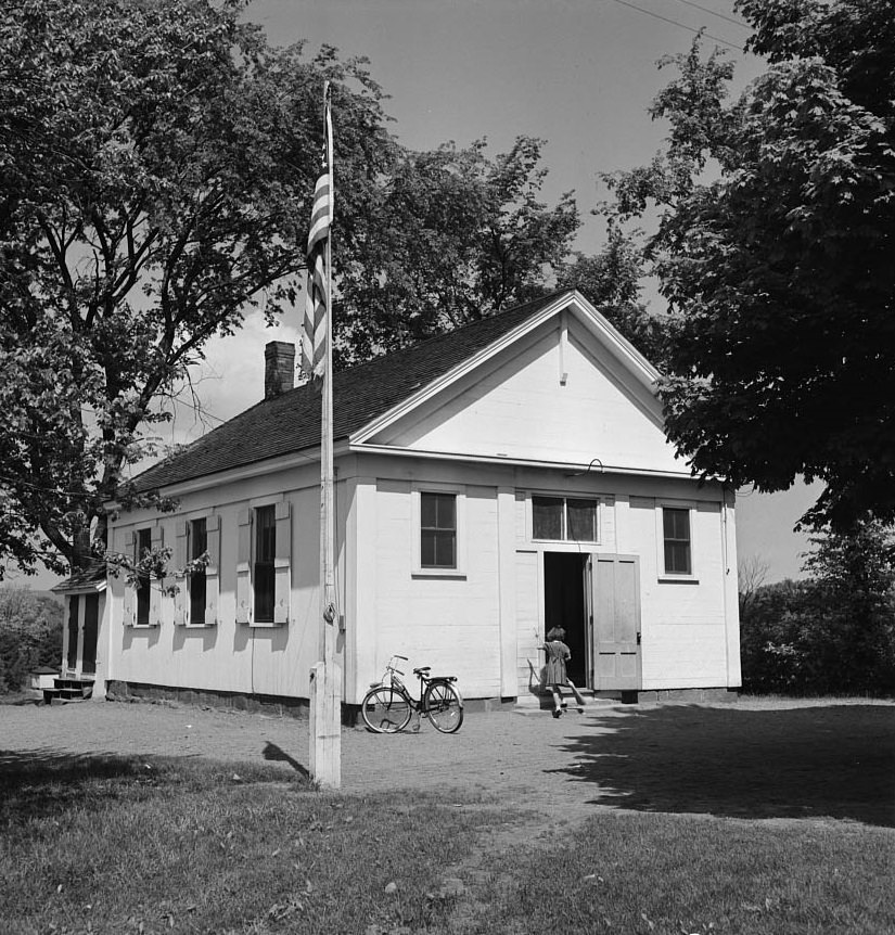 A one-room school in Southington, Connecticut, 1942