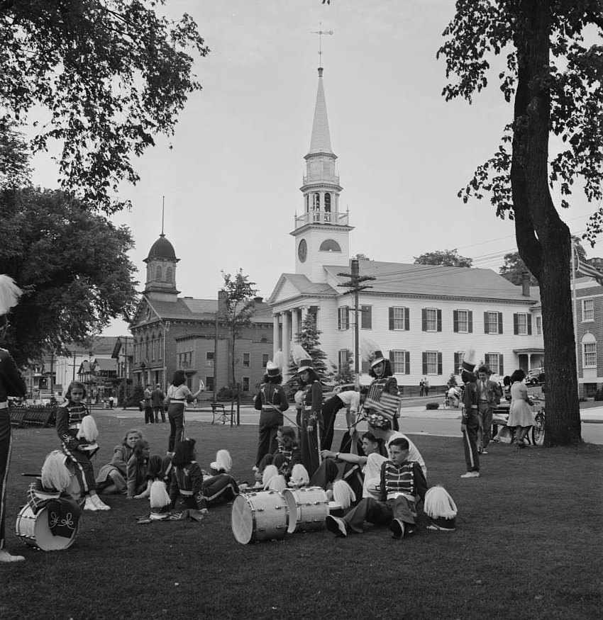 Members of the youth drum corps, 1942.