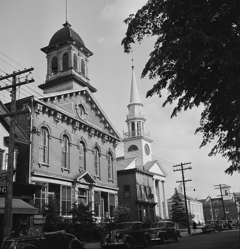 Town hall, in which all of the people meet to make their own laws, 1942