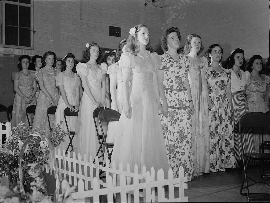 A highlight in the town's life is the annual girls' glee club recital,1942