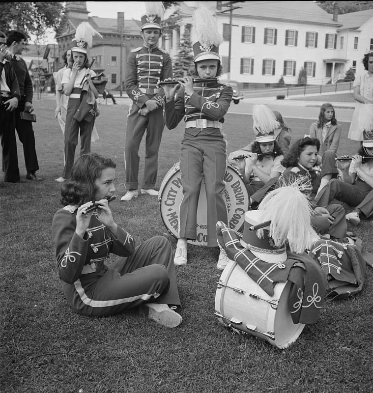 Members of the youth drum corps, 1942