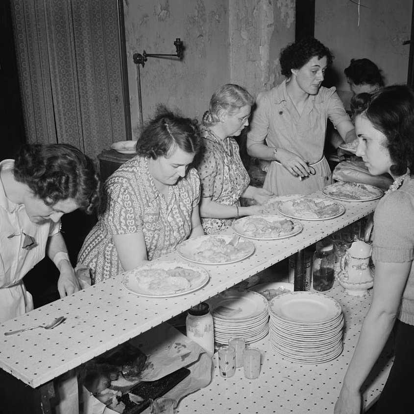 Kitchen scene, 1942