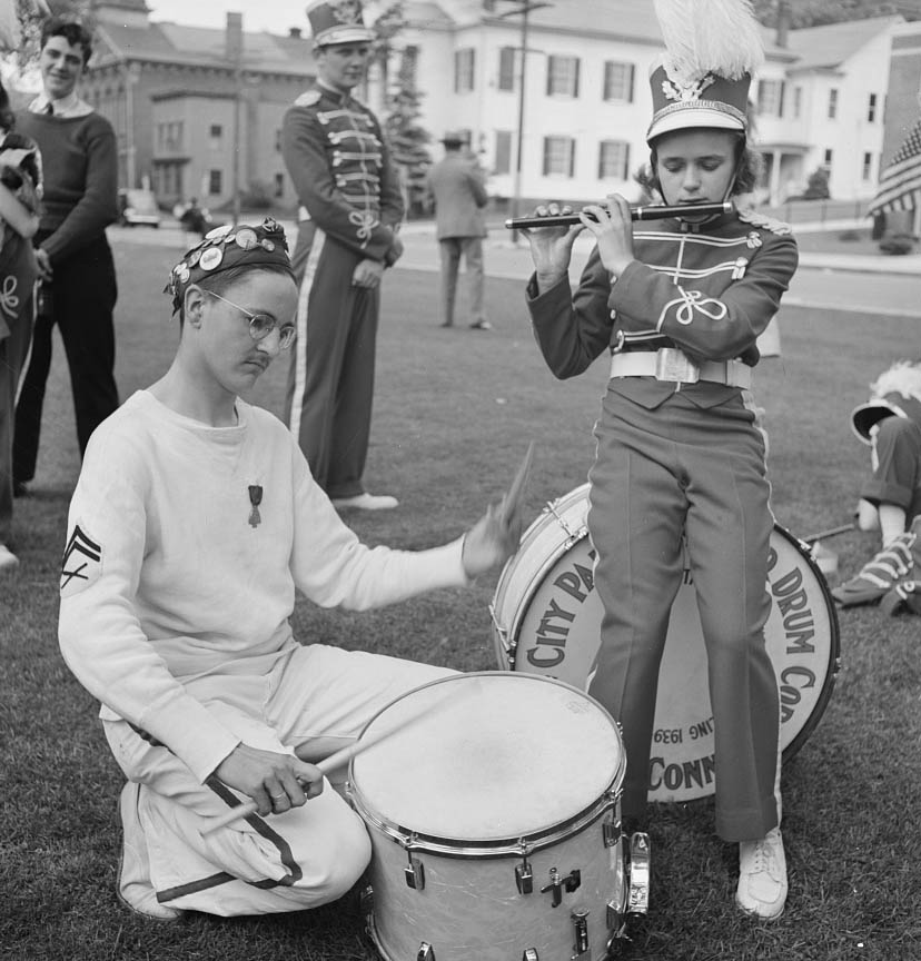 Member of the youth drum corps, 1942