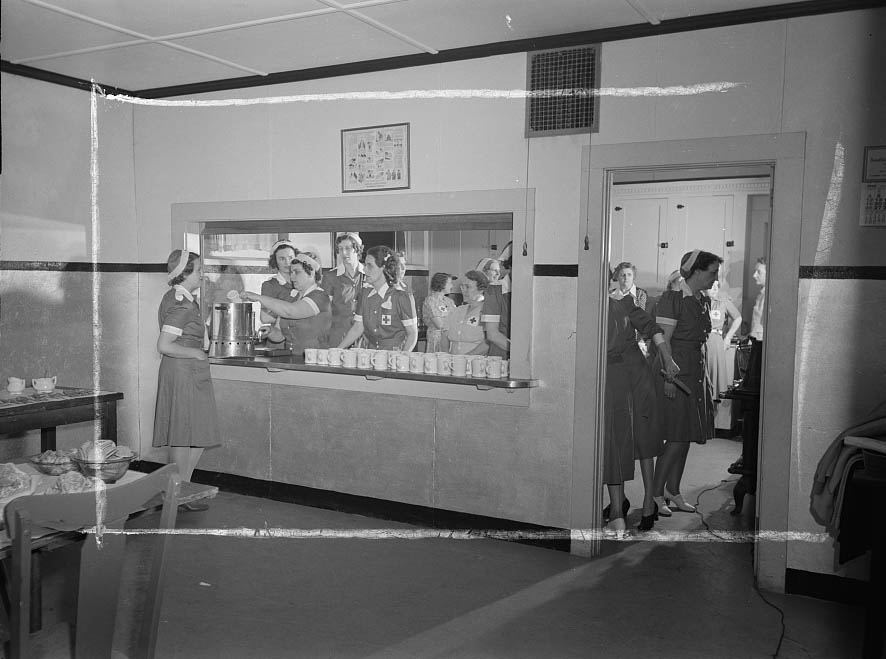Red Cross mess hall, 1942