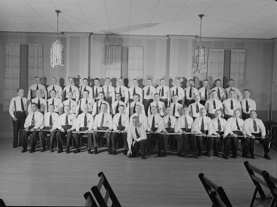 Group portrait of a policemen’s organization, 1942