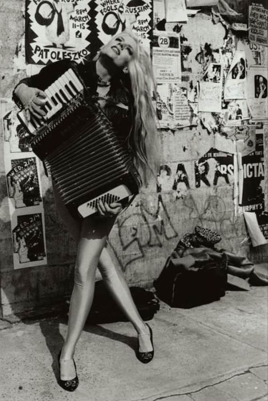 Phoebe Lègére with Accordion, 1987