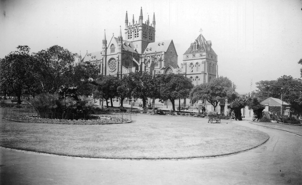 St Mary's Cathedral from Hyde Park