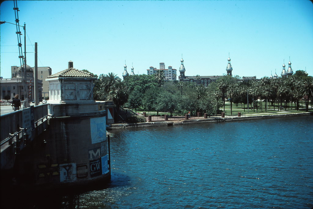 Looking across Hillsborough River to University of Tampa, 1993