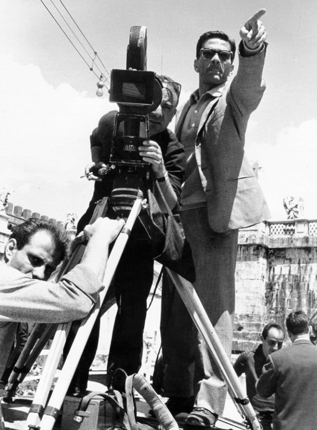 Pier Paolo Pasolini on the set of Accattone, 1961