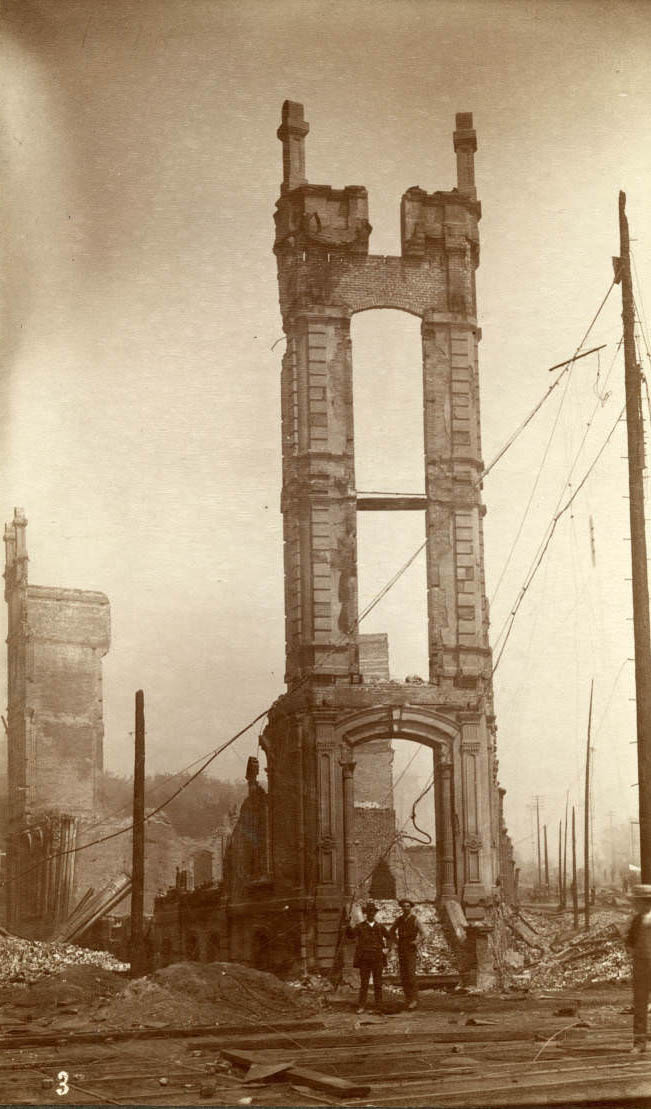 Ruins of the Puget Sound National Bank, June 1889