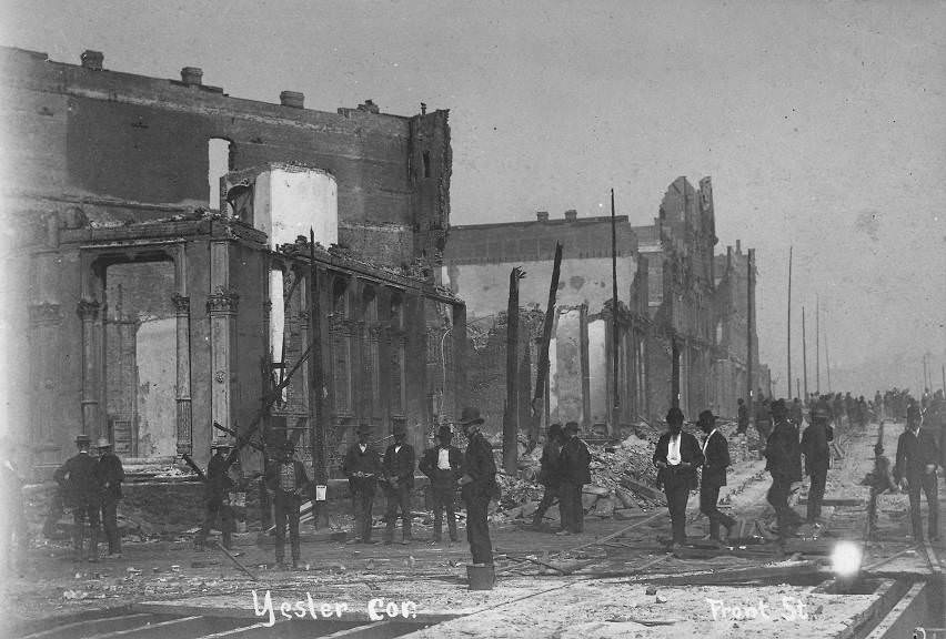 Ruins on Yesler Way, 1889
