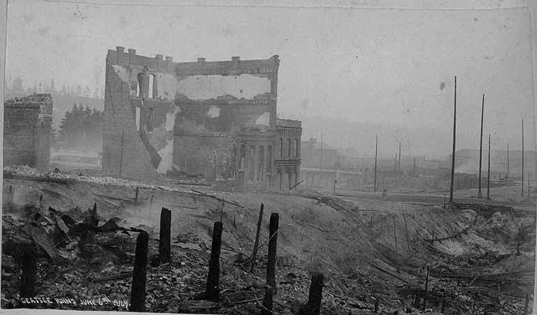 The ruins of buildings, 1889