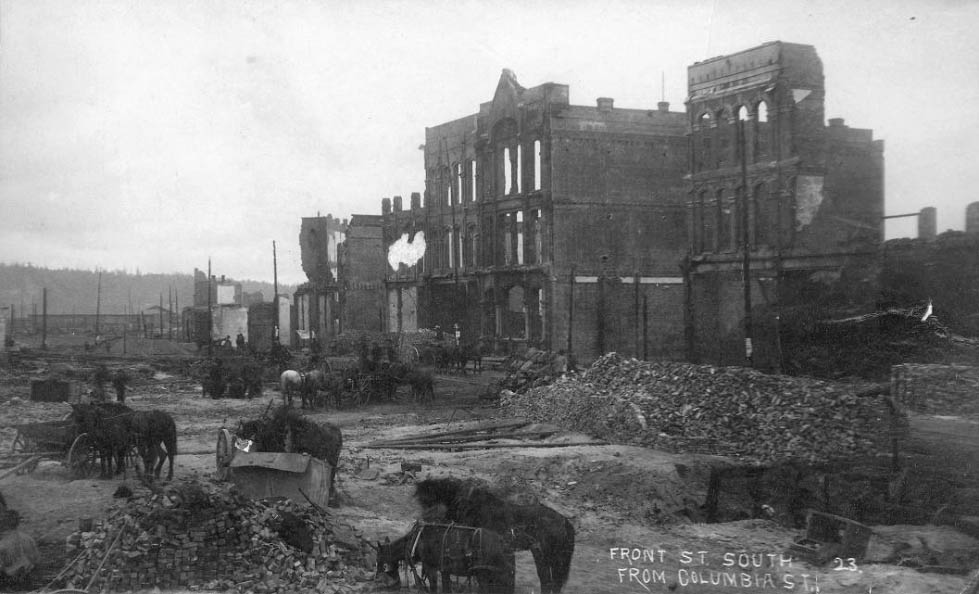 The west of 1st Ave. from Columbia St. to Cherry Street, 1889