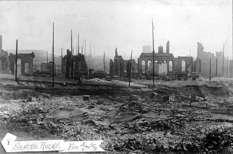 Seattle ruins. Fire June 6, 1889